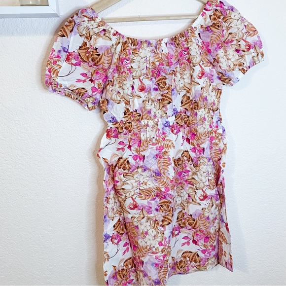 ✨3/$20 Steve Madden Tamara Puff Sleeve Floral Day Dress - Picture 3 of 4